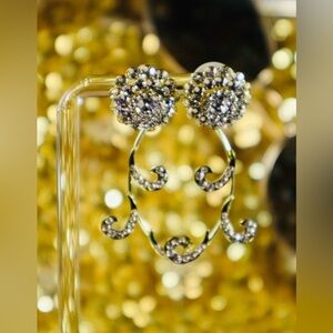 Rhinestone Crystal Earrings NWOT